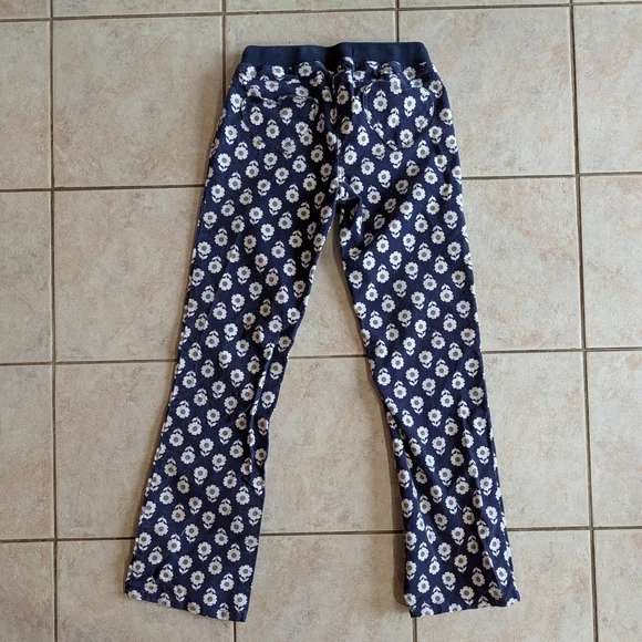 Mini Boden Girls Blue Corduroy Pants with Daisy Pattern Red Details Size 14Y - Picture 5 of 8